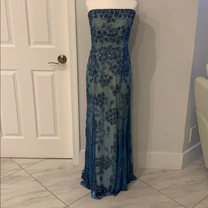 Gorgeous Strapless Floor-length Beaded Dress